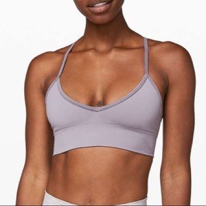 Lilac Lululemon Ebb to Street Bra A/B Cup Sz 6